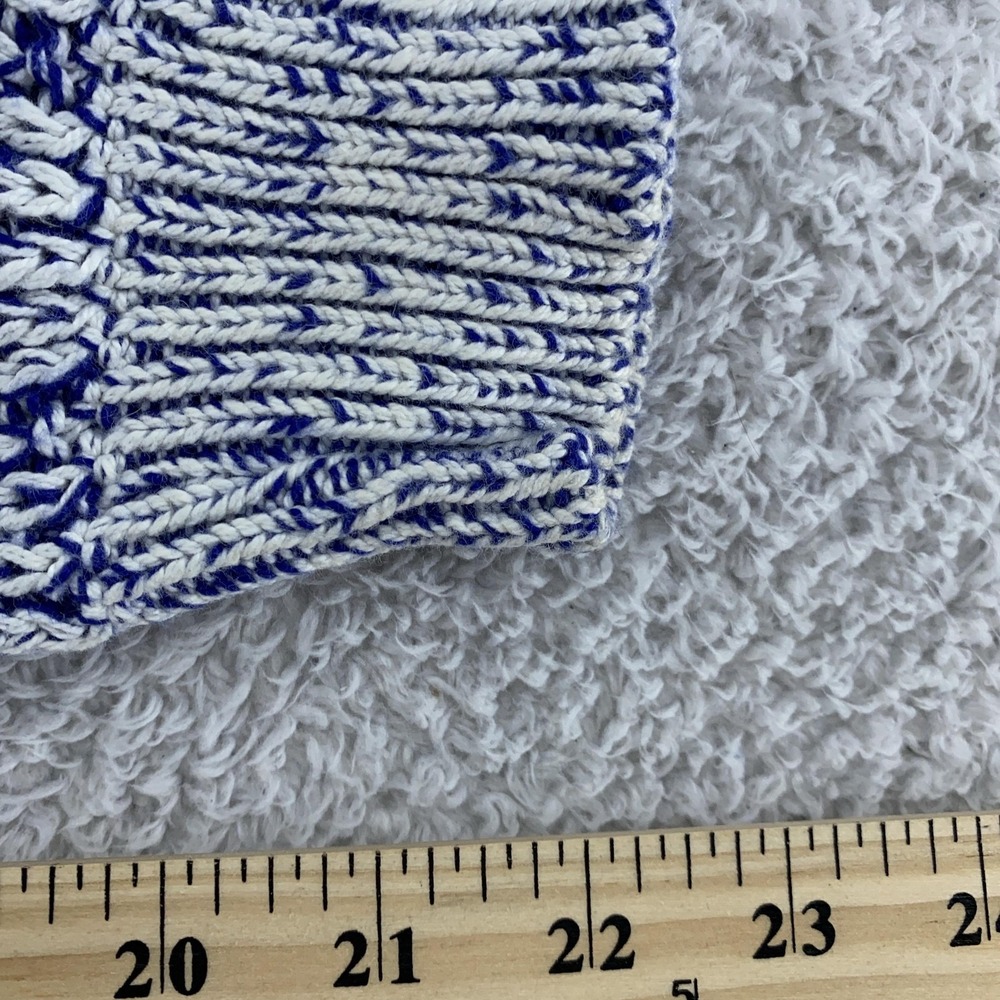Ron Chereskin‎ Sweater Meens Small Blue White Geometric Textured Pullover Knit - Picture 6 of 7